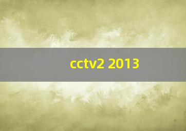 cctv2 2013